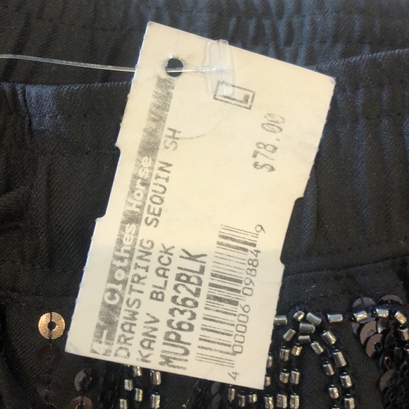 Gorgeous Sequin Pattern Drawstring Shorts-sz L - Picture 4 of 8